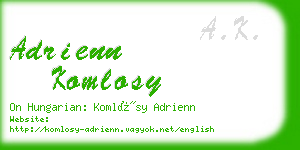 adrienn komlosy business card
